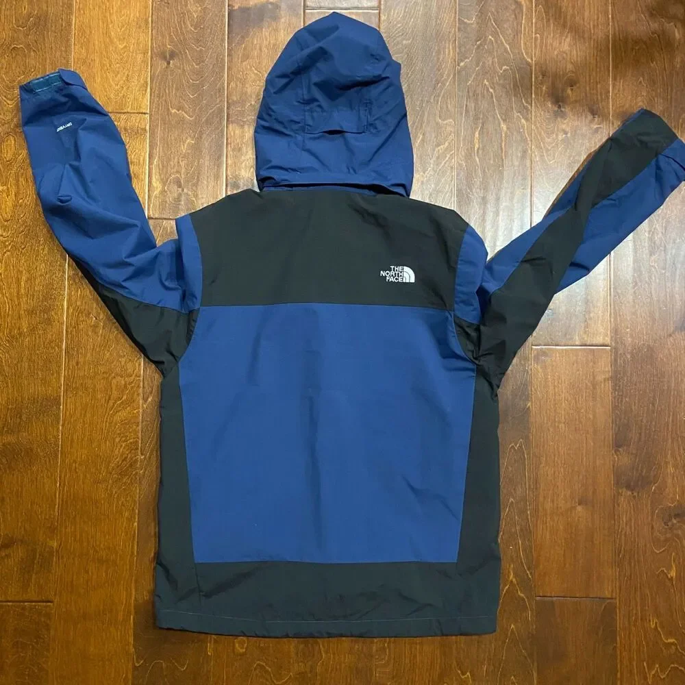 The North Face Vintage Dryvent Nylon Shell Navy Black Jacket Men's Size Small